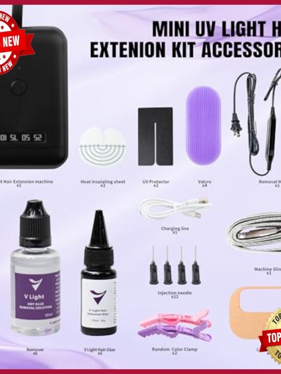 Portable LED Hair Extension Machine Kit with 6 Beads, Travel-Friendly main image 6